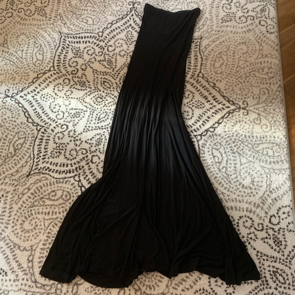Felicity & Coco Black Strapless Maxi Dress Size XS